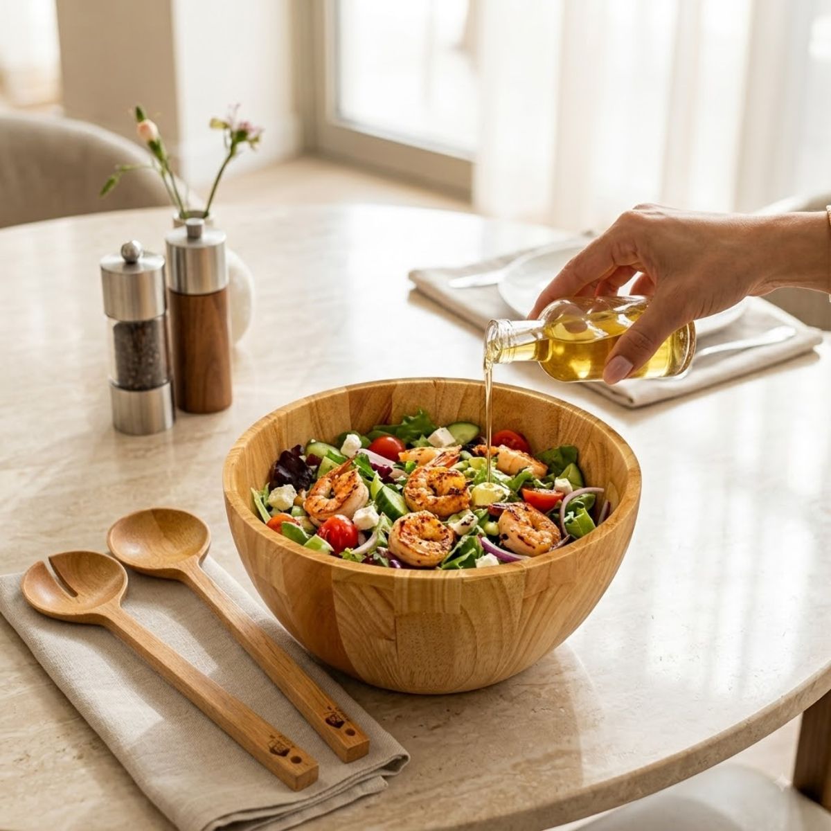 tô gỗ salad healthy