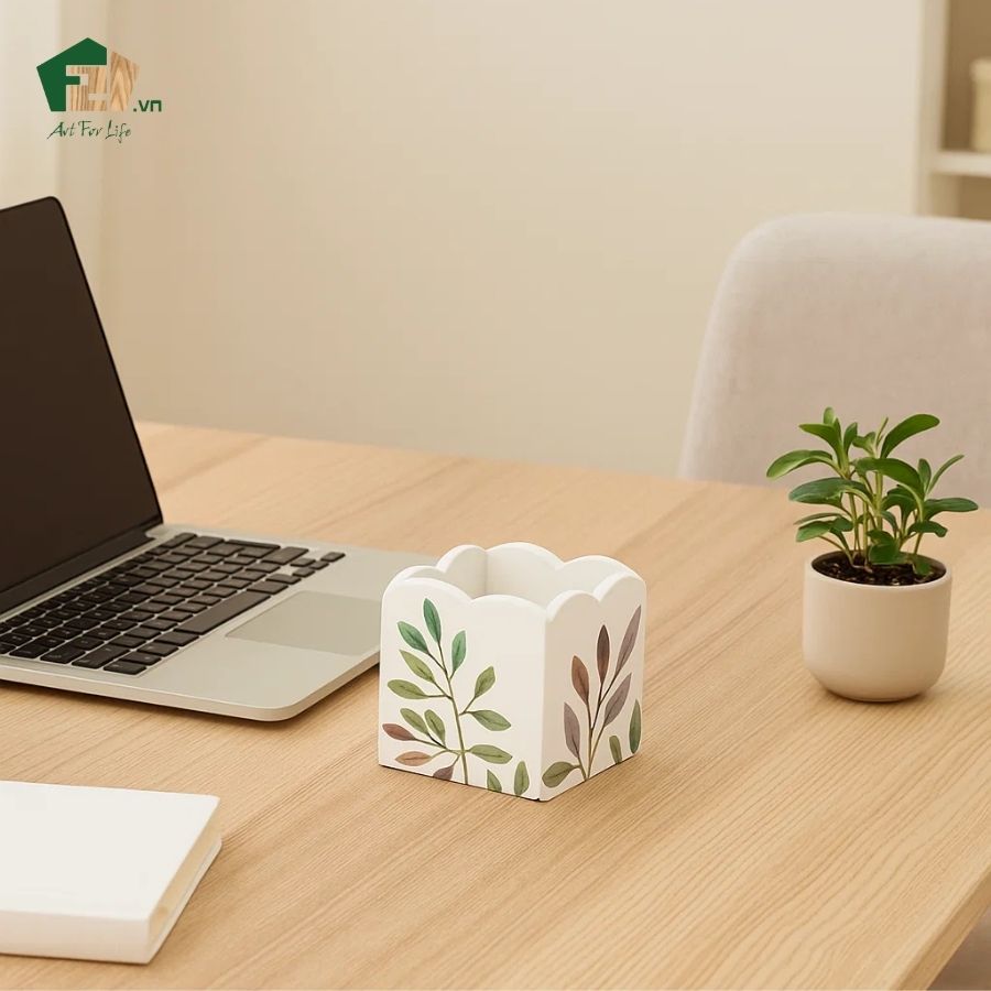 khay gỗ đựng bút