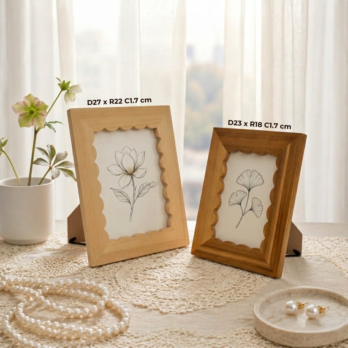 khung hình chữ nhật gỗ tự nhiên