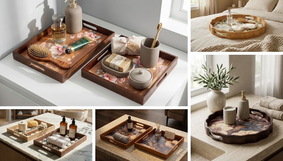 khay amenities gỗ tự nhiên
