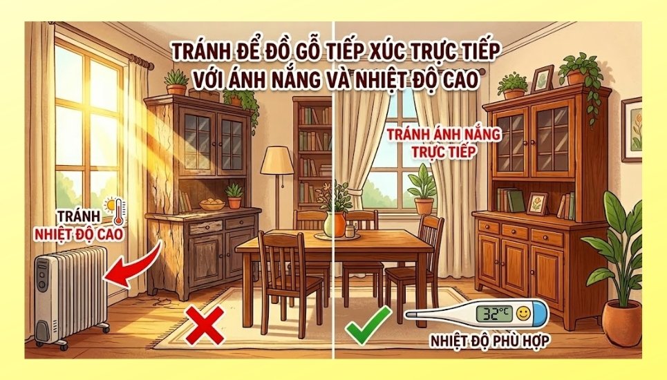 nguyên tắc bảo quản đồ gỗ