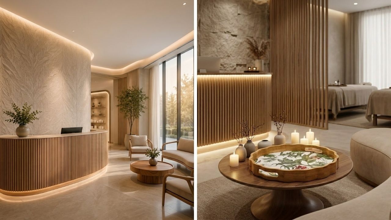 thiết kế spa ấm cúng