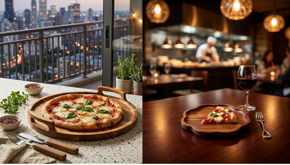 Khay gỗ pizza đa dạng kiểu dáng