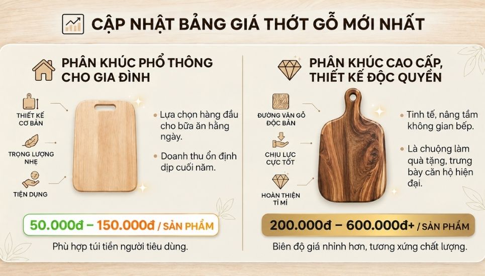 cập nhật giá thớt