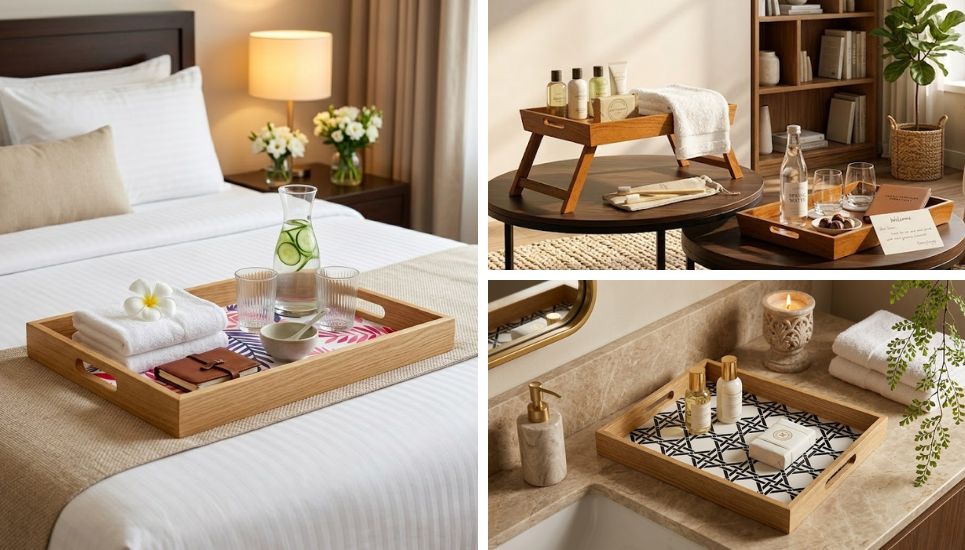 mẫu khay amenities gỗ