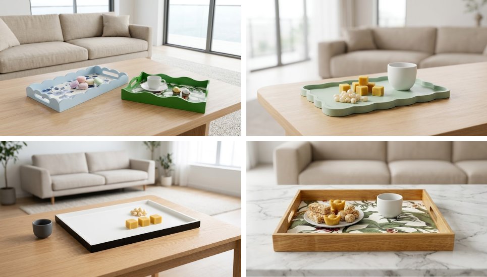 khay chữ nhật đựng bánh kẹo