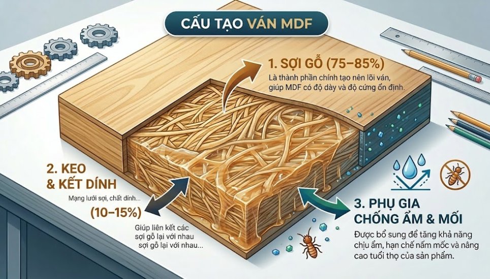 cấu tạo MDF