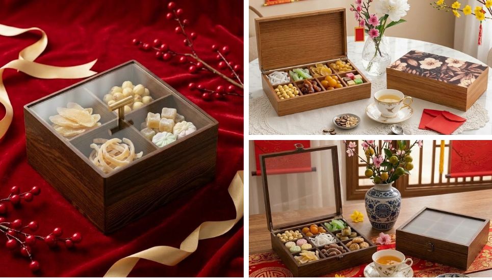 hộp bánh mứt nhiều ngăn