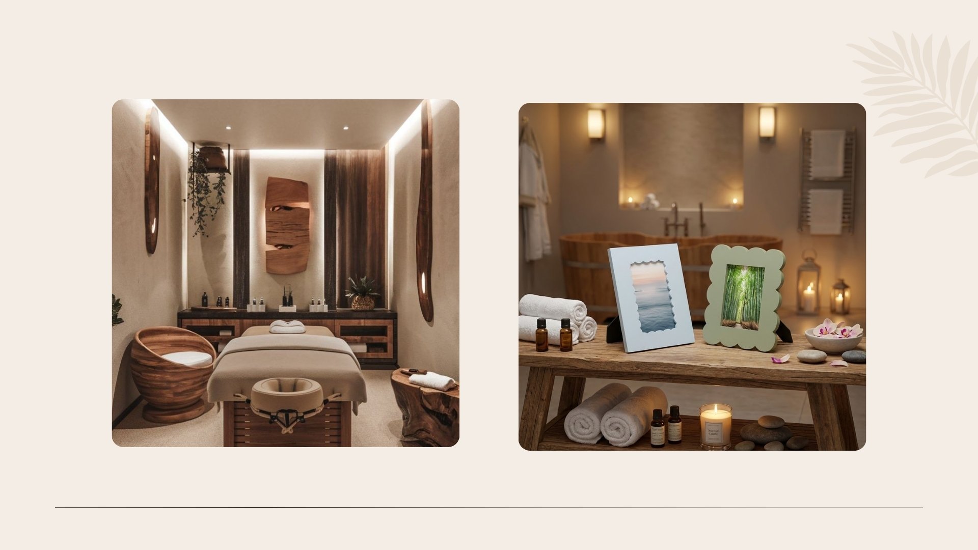 trang trí spa mộc mạc