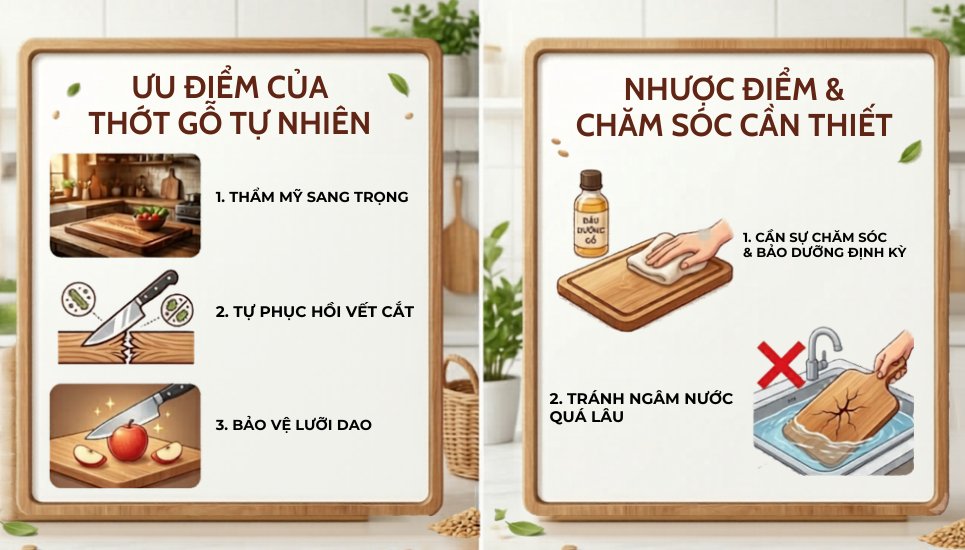 đánh giá tổng quan thớt gỗ