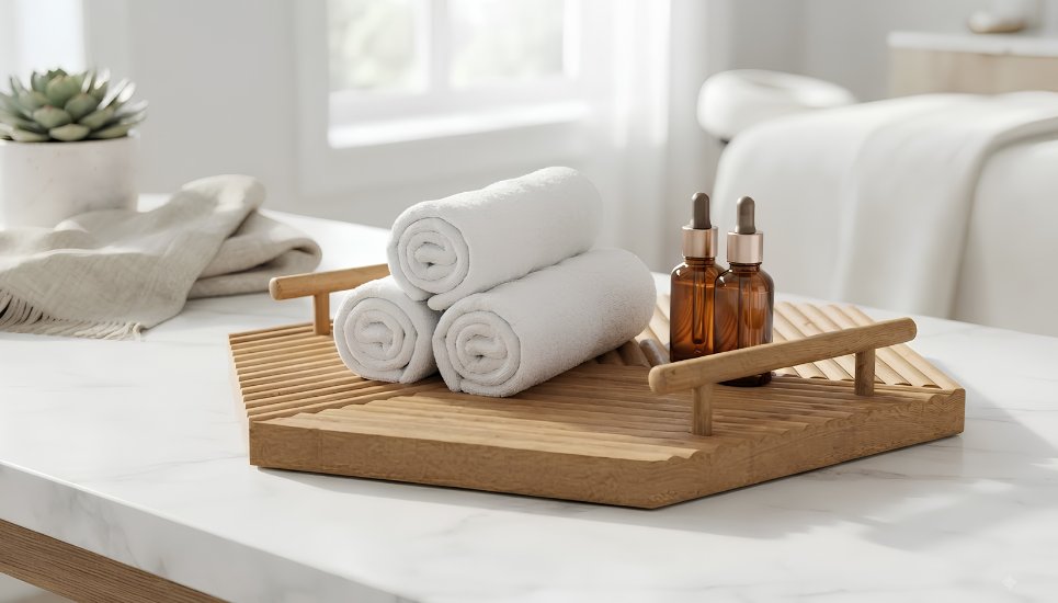 phụ kiện spa bằng gỗ