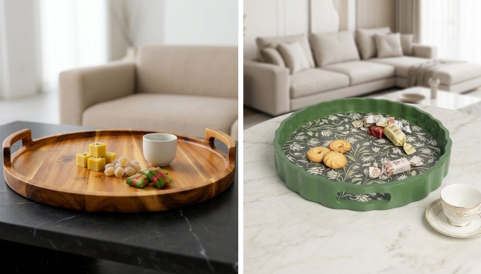 khay tròn đựng bánh kẹo