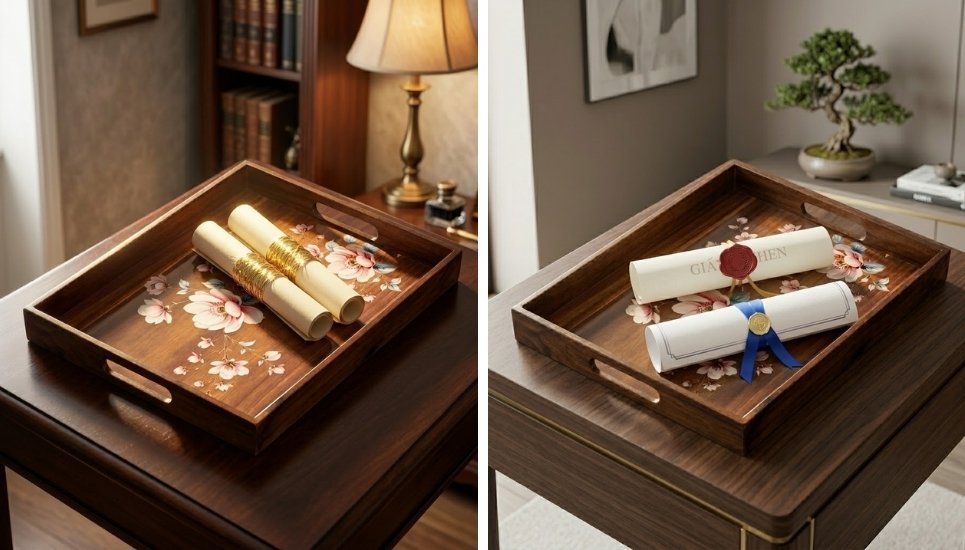 khay đựng giấy khen