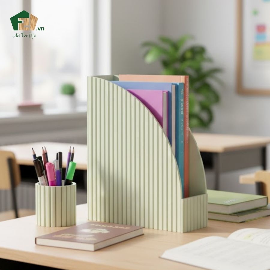 bộ văn phòng phẩm bằng gỗ