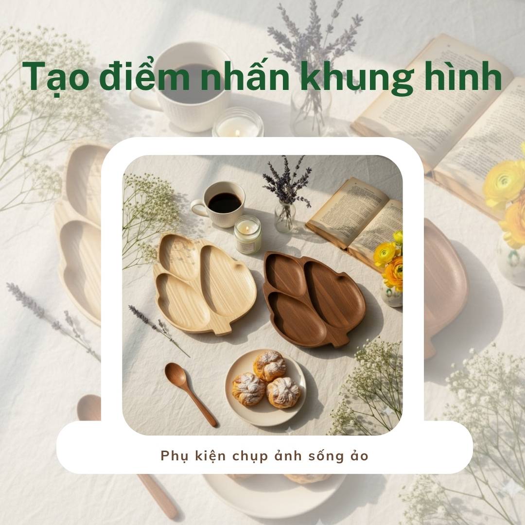 dĩa gỗ chụp ảnh