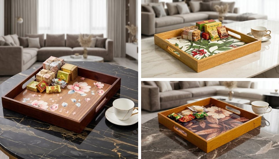 khay vuông đựng bánh kẹo