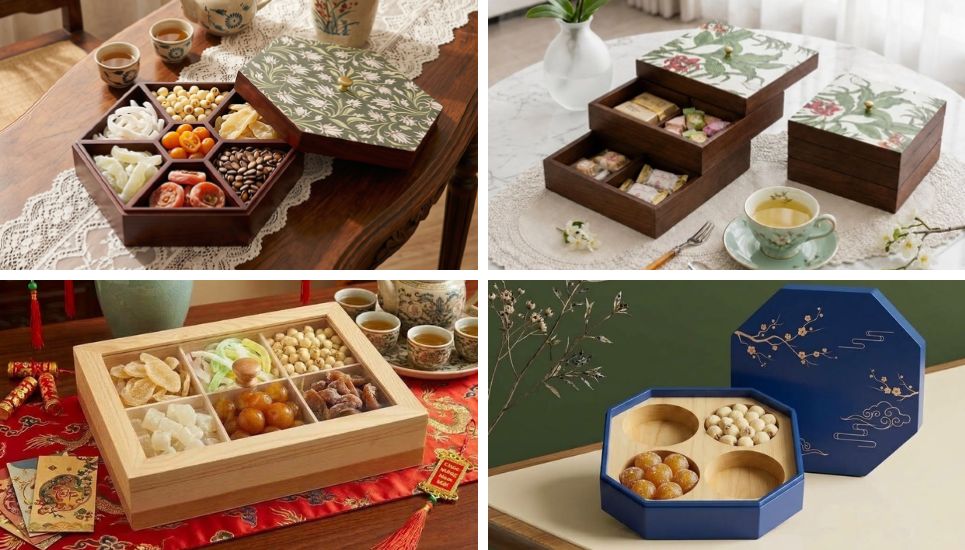 đa dạng các loại hộp bánh mứt