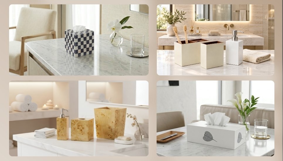 các phụ kiện hộp trong nhà tắm