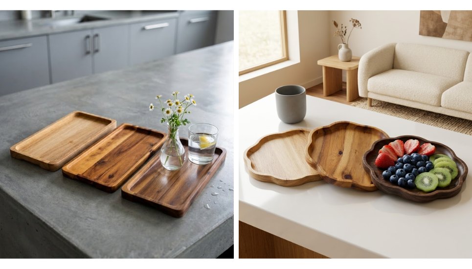 bộ đĩa gỗ độc đáo