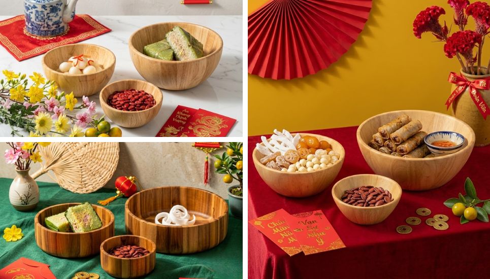 bộ tô gỗ dịp tết