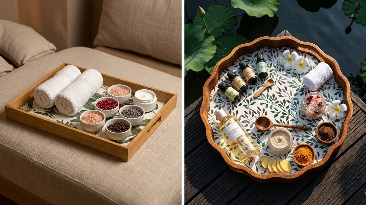 khay gỗ đựng amenities