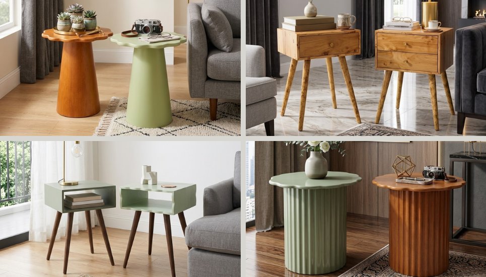 bộ bàn trà gỗ decor đẹp, sang trọng