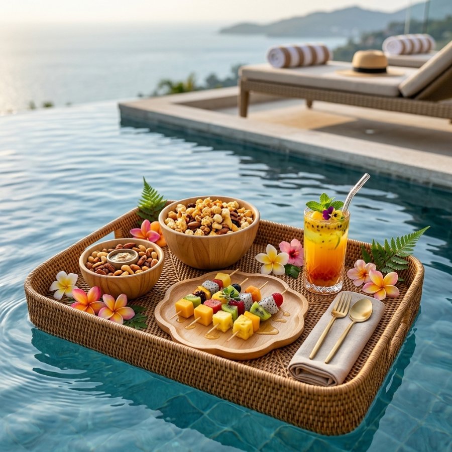 bộ tô, đĩa gỗ cho khu nghỉ dưỡng