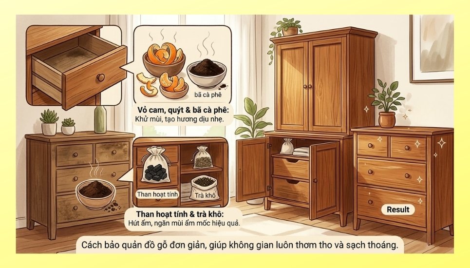 mẹo khử mùi hôi