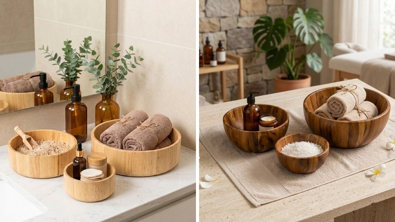 bộ tô gỗ chuyên dụng cho spa