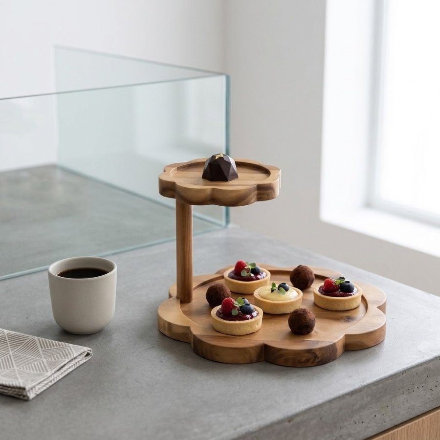 giá đỡ bánh gỗ tự nhiên