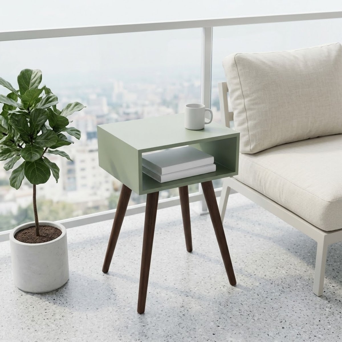 bàn chữ nhật sơn mài cạnh thẳng