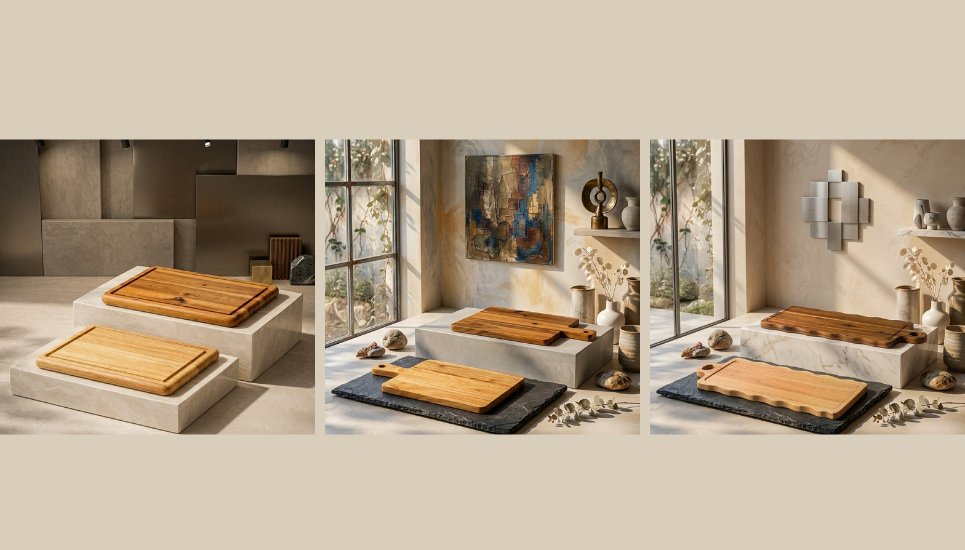 thớt gỗ decor nghệ thuật đa dạng các loại