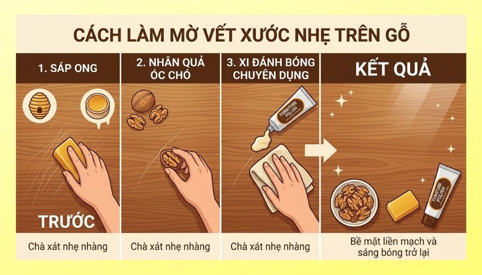 cách làm mờ vết xước