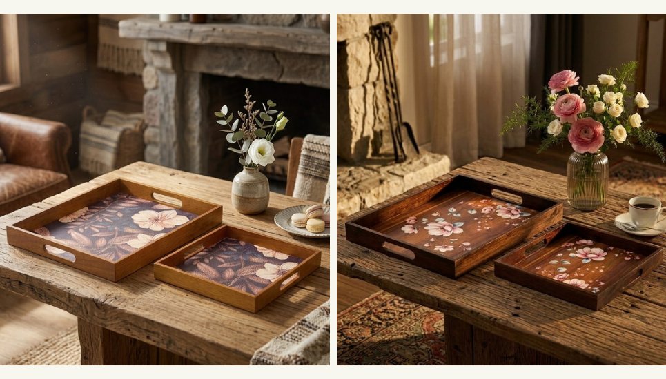 khay phong cách rustic