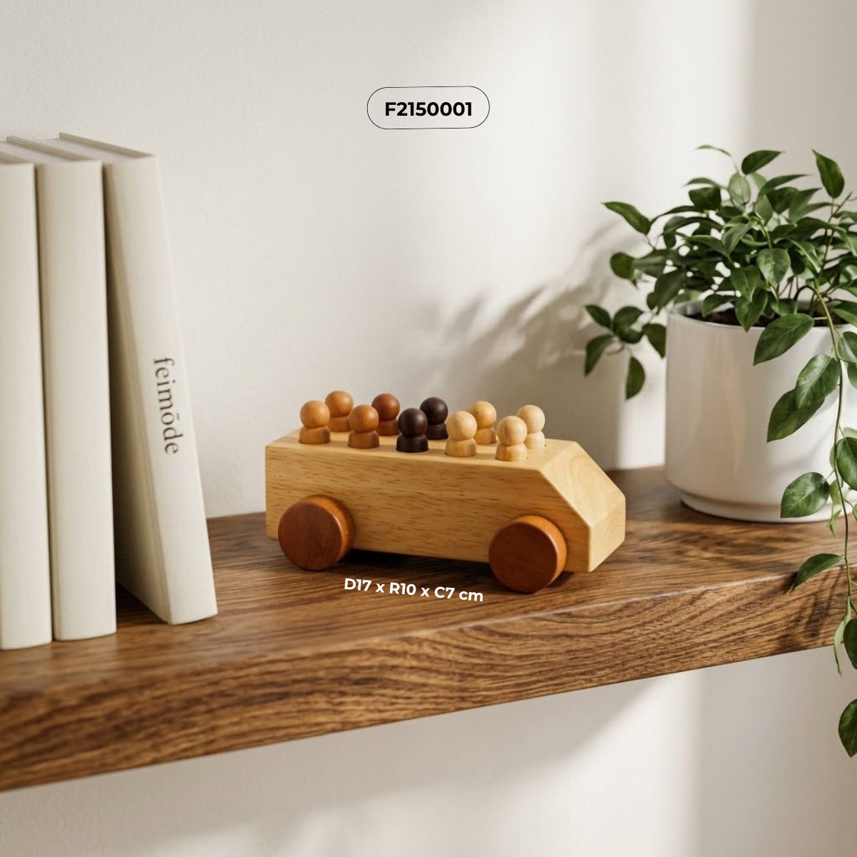 xe gỗ decor kệ sách