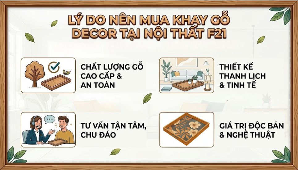 Lý do nên mua khay gỗ tại Mỹ Nghệ và Nội thất F21