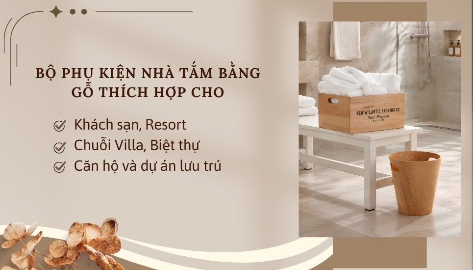 bộ phụ kiện nhà tắm cho khách sạn, resort