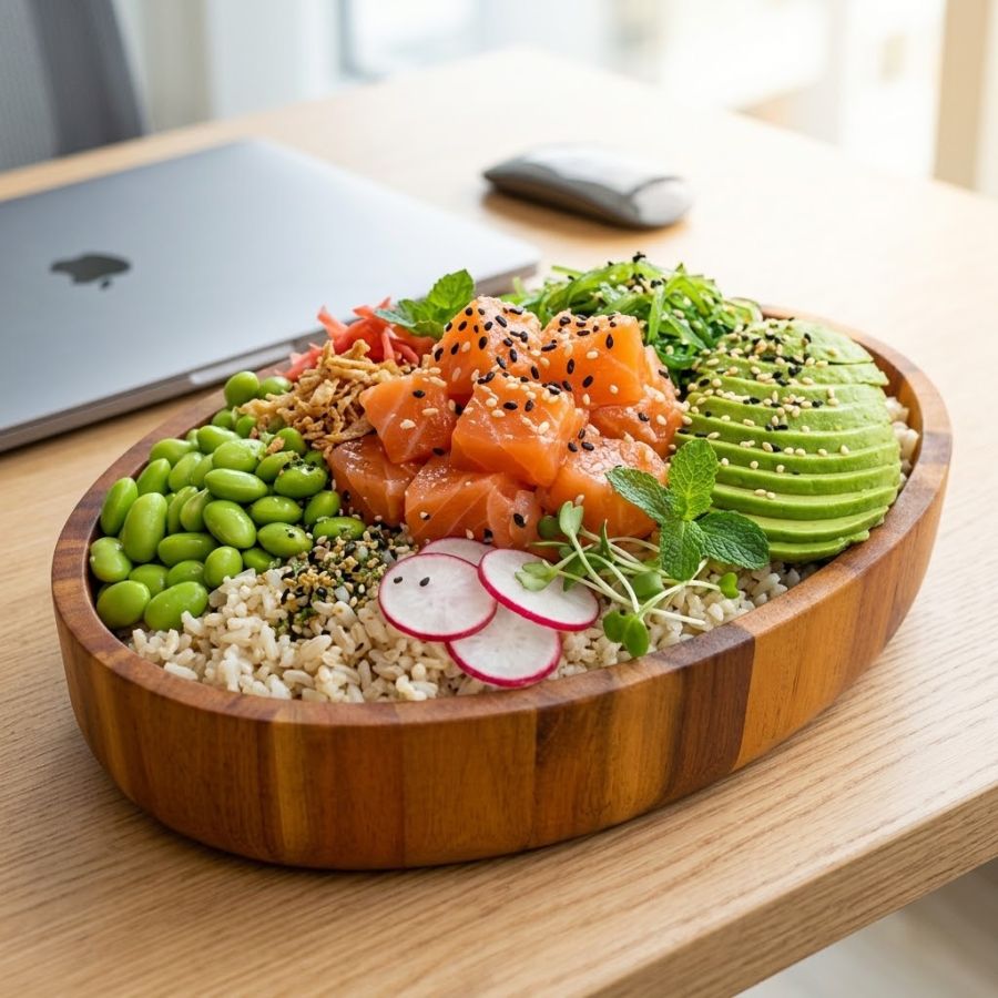 Tô gỗ oval đựng cơm healthy