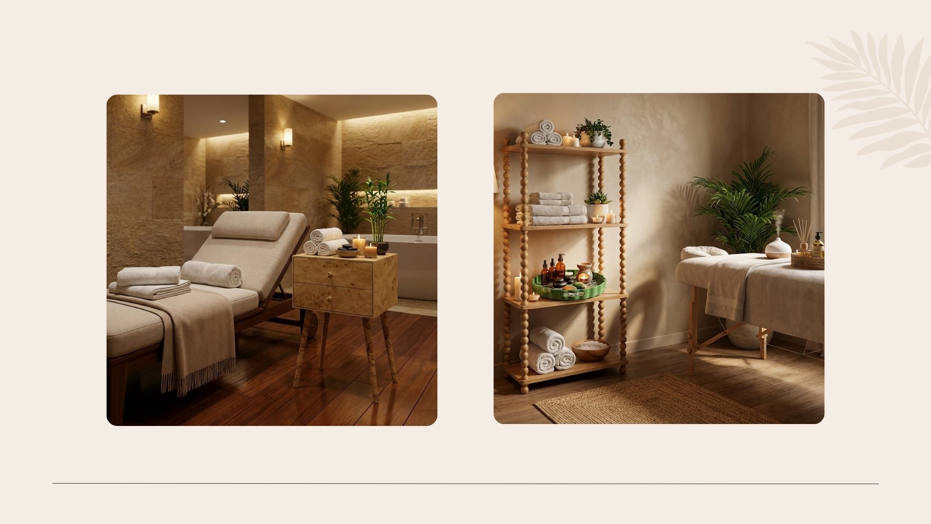 trang trí spa gọn gàng