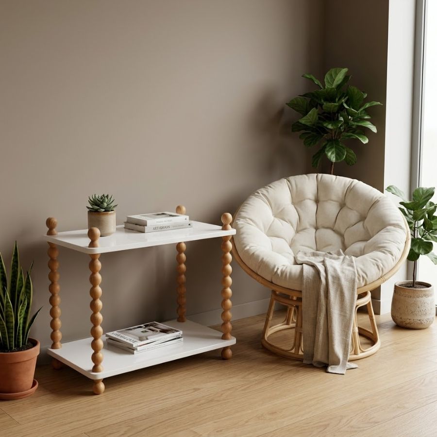 kệ sơn mài 2 tầng linh hoạt