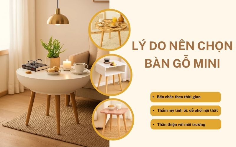 bàn gỗ mini