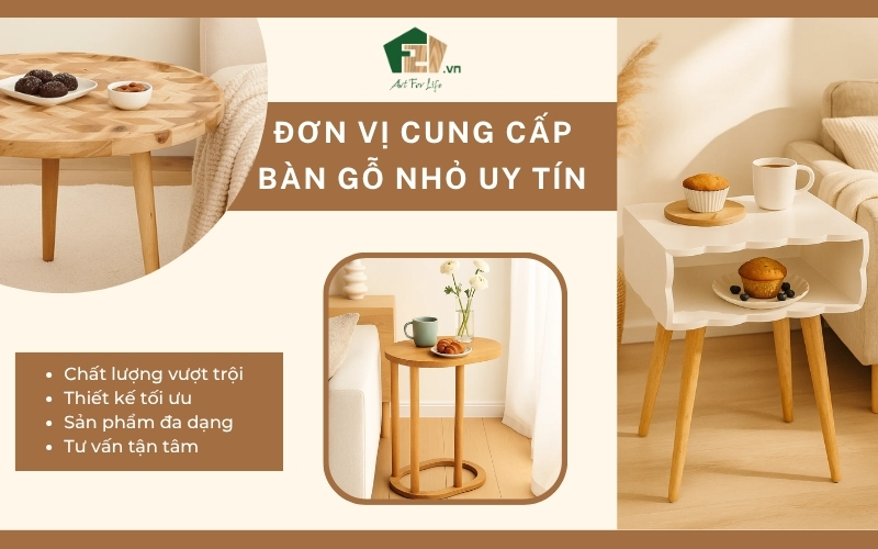 Đơn vị cung cấp bàn gỗ decor uy tín
