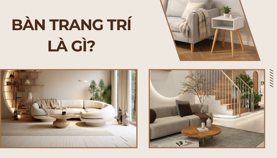 bàn gỗ trang trí phòng khách