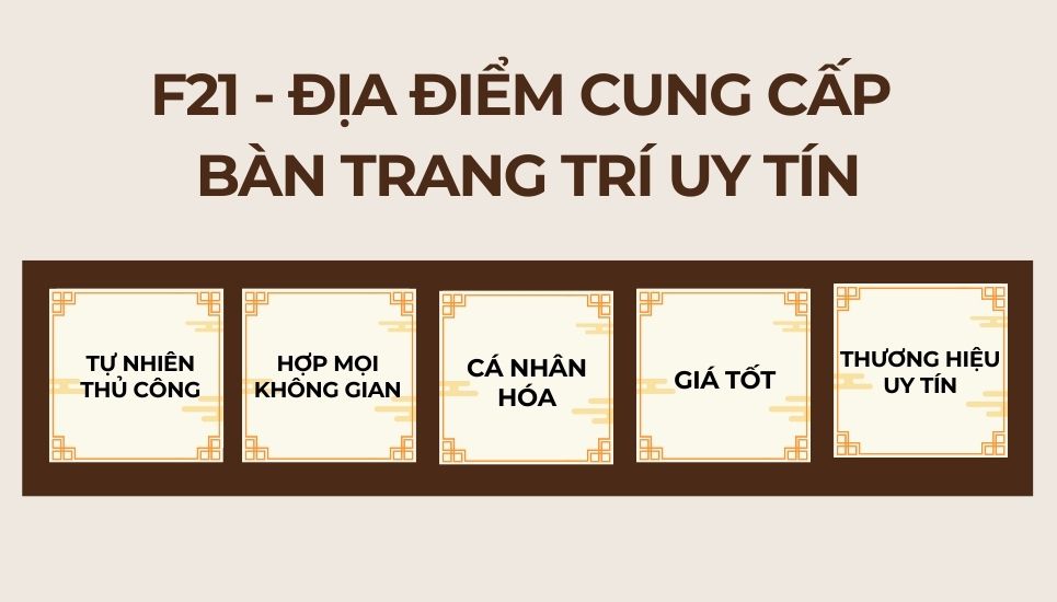 bàn trang trí gỗ