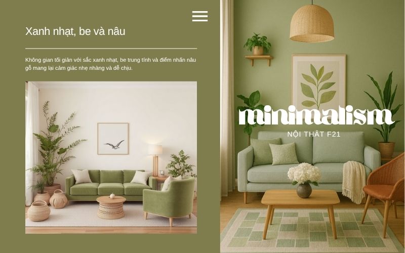 bảng màu tối giản