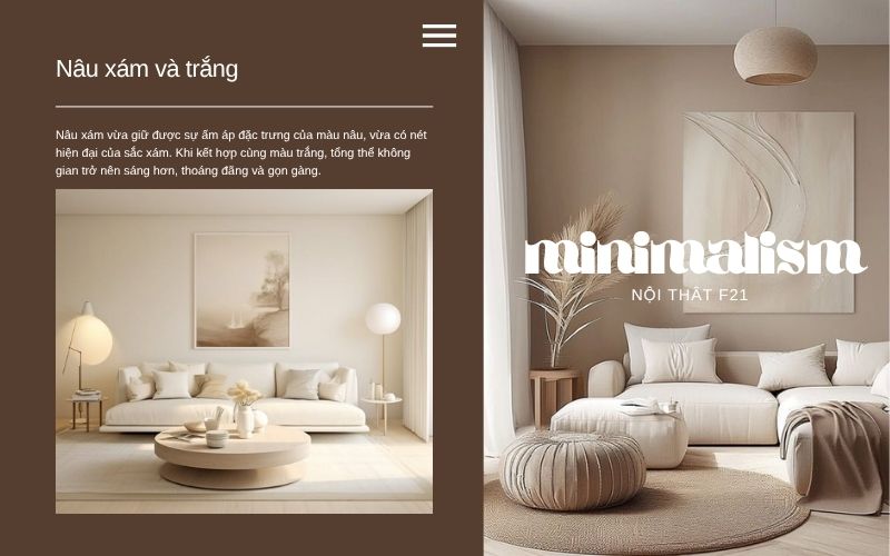 thiết kế nội thất tối giản
