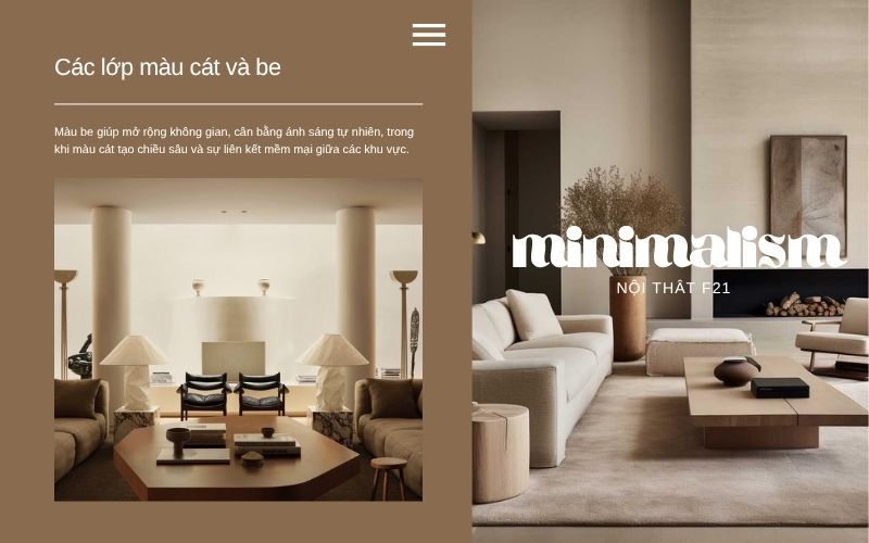 xu hướng nội thất tối giản