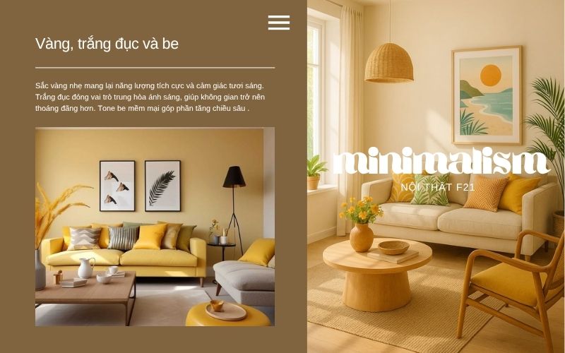 bảng màu minimalism