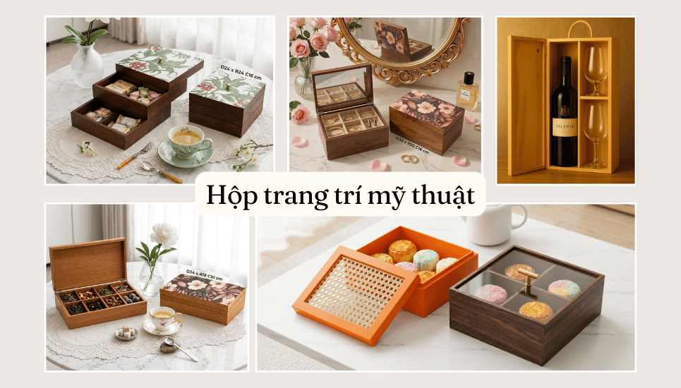 công ty cung cấp hộp trang trí bằng gỗ cao cấp