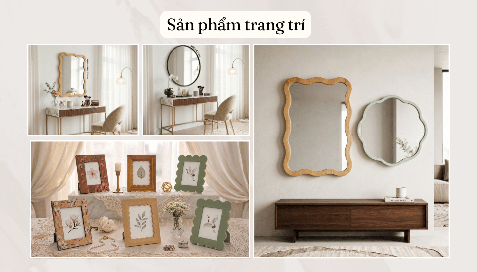 công ty cung cấp đồ decor gỗ như gương gỗ, khung ảnh gỗ